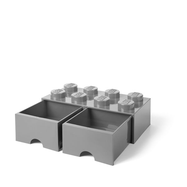 Sivý úložný box s dvoma zásuvkami LEGO®-image-4