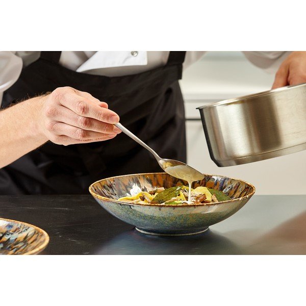 Hnedý hlboký  porcelánový tanier ø 21 cm Resto – BonBistro-image-1
