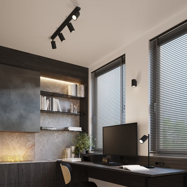 Čierne nástenné svietidlo Gleam – Sollux-image-2