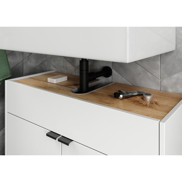 Biela skrinka pod umývadlo 80x60 cm Forano – Germania-image-1