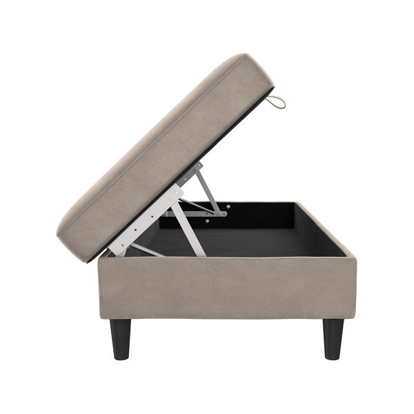 Sivá zamatová podnožka Hartford – Støraa-image-3