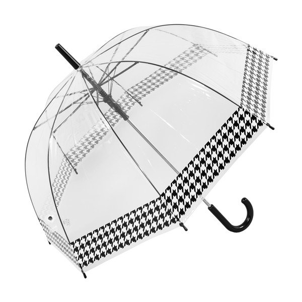 Transparentný tyčový dáždnik s automatickým otváraním proti vetru Ambiance Dog Stooth, ⌀ 84 cm-image-2