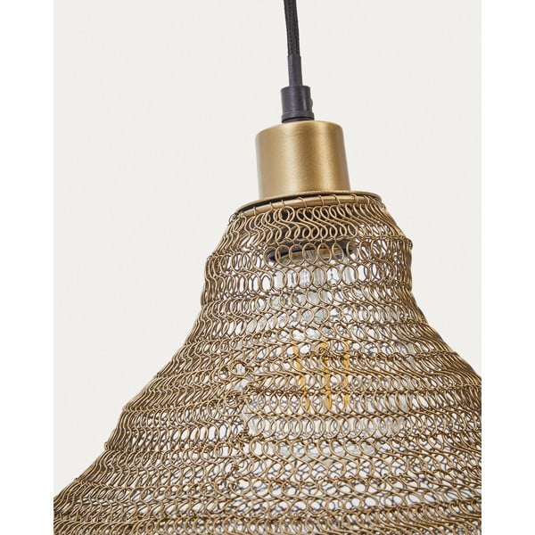 Závesné svietidlo v zlatej farbe s kovovým tienidlom ø 48,5 cm Sarraco – Kave Home-image-3