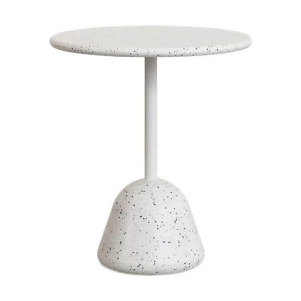 Biely terrazzo okrúhly jedálenský stôl ø 70 cm Saura – Kave Home