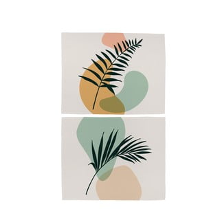 Súprava 2 ks bavlneného prestierania Butter Kings Botanical Art