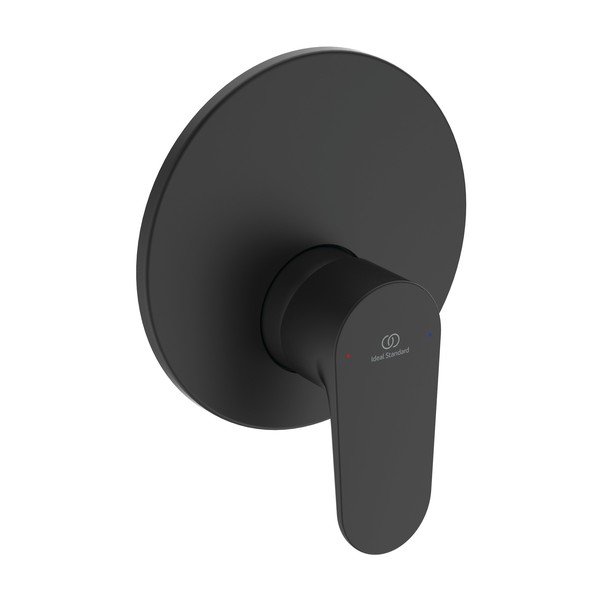 Matne čierna sprchová podomietková batéria Silk Black – Ideal Standard