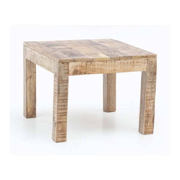 Konferenčný stôl z masívneho mangového dreva Skyport RUSTICA, výška 47 cm