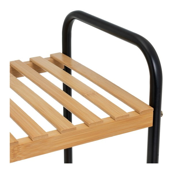 Bambusový regál v čierno-prírodnej farbe 30x75 cm – Casa Selección-image-1