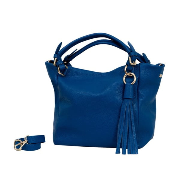 Modrá kabelka z pravej kože Andrea Cardone Gemma