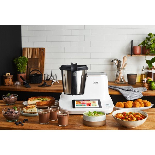 Kuchynský robot v bielo-striebornej farbe Click and Cook - Tefal-image-1