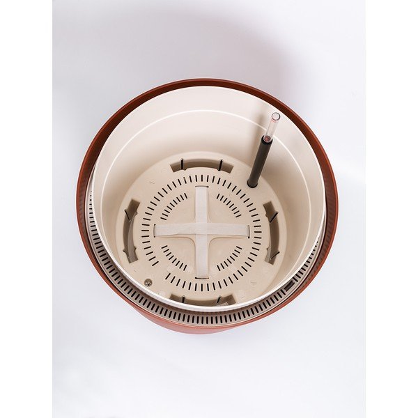 Hnedočervený samozavlažovací kvetináč Plastia Berberis, 55 cm-image-4