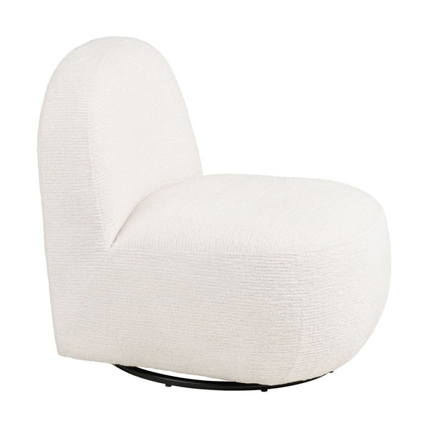 Krémovobiele otočné kreslo Milo – House Nordic-image-3