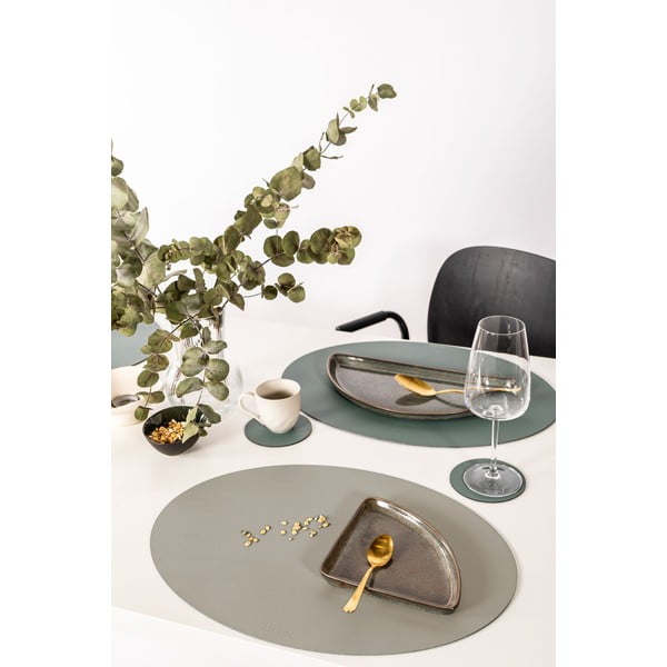 Sivo-béžové prestieranie z recyklovanej kože ZicZac Titan, 33 x 45 cm-image-1