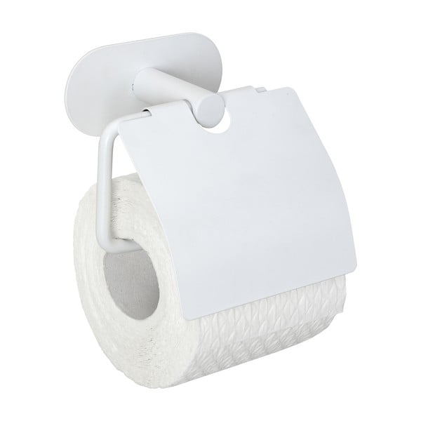 Biely samodržiaci držiak na toaletný papier z nehrdzavejúcej ocele Orea – Wenko-image-2