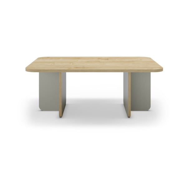Svetlozelený/v prírodnej farbe konferenčný stolík s doskou v dubovom dekore 56x100 cm Hillary – Marckeric