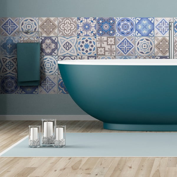 Sada 24 dekoratívnych samolepiek na stenu Ambiance Honduras, 20 × 20 cm-image-1