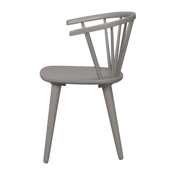 Svetlosivá jedálenská stolička z dreva kaučukovníka Rowico Carmen-image-4