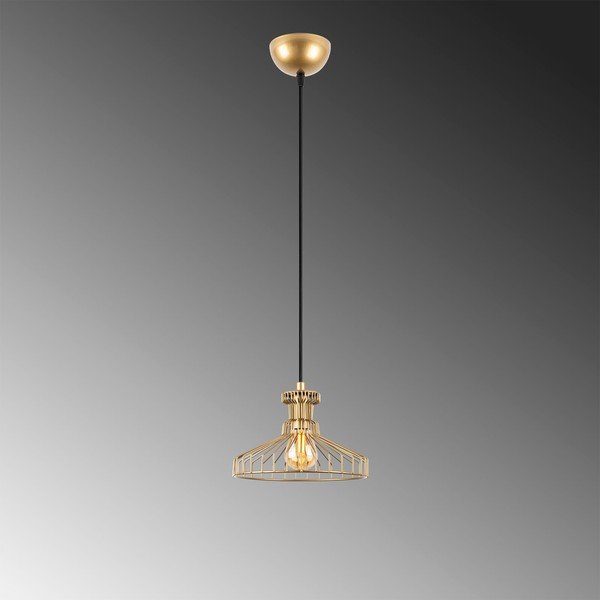 Závesné svietidlo v zlatej farbe s kovovým tienidlom ø 23 cm Events – Opviq lights-image-4