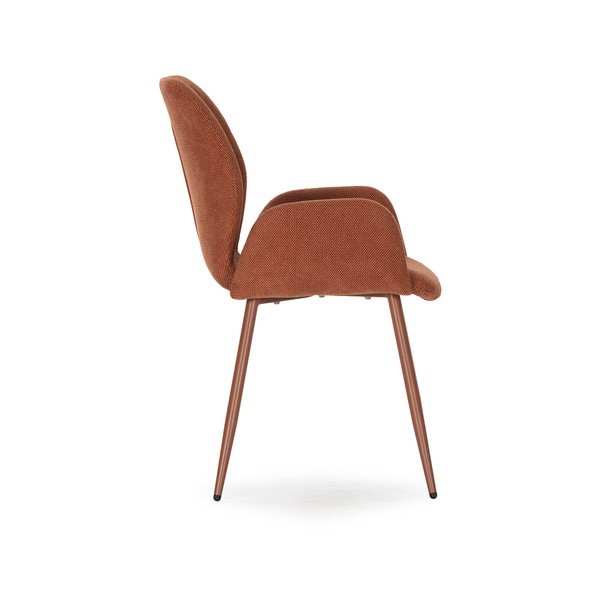 Terakotové čalúnené jedálenské kreslá v súprave 2 ks Ansu – Marckeric-image-4