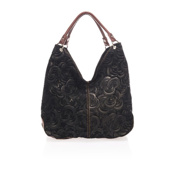 Čierna kožená kabelka Giorgio Costa Terst-image-1