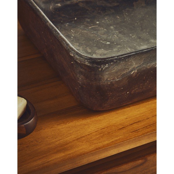 Sivé kamenné umývadlo 55x35 cm Darnen – Kave Home-image-2