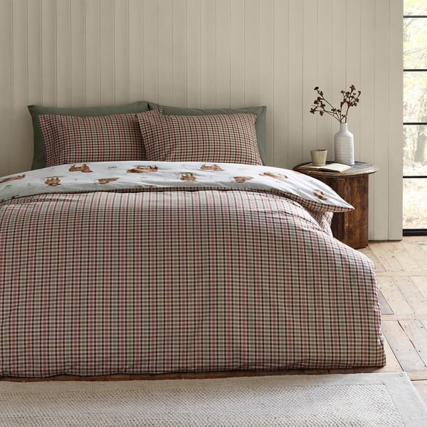 Hnedé/béžové obliečky na dvojlôžko/predĺžené 230x220 cm Angus Highland Cow – Catherine Lansfield-image-2