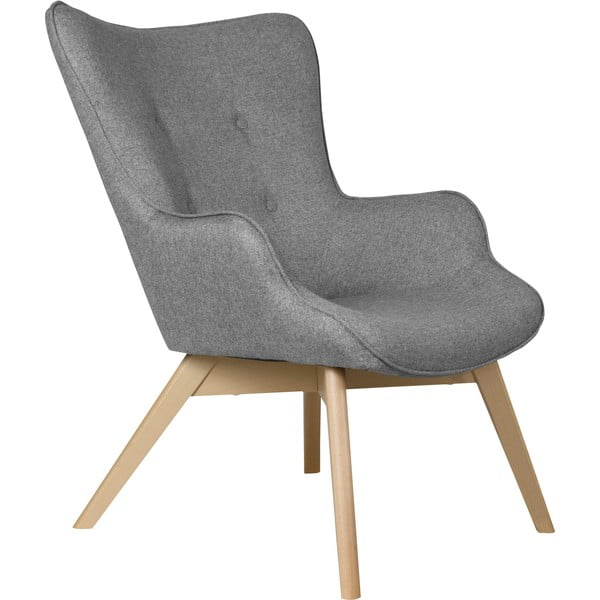 Sivé kreslo Niko – Ropez