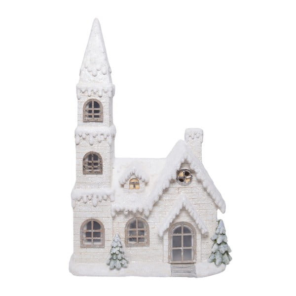 Biela keramická dekorácia v tvare domčeka Ewax Enchanted House, výška 73 cm