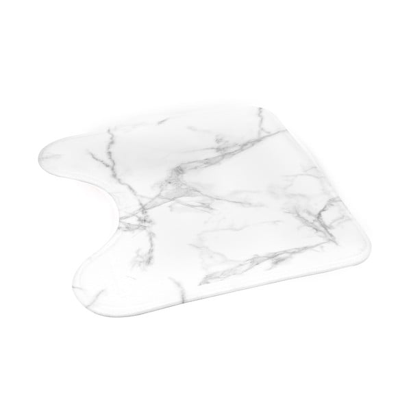 Biela/sivá WC kúpeľňová predložka 45x45 cm Marbre – douceur d'intérieur-image-3