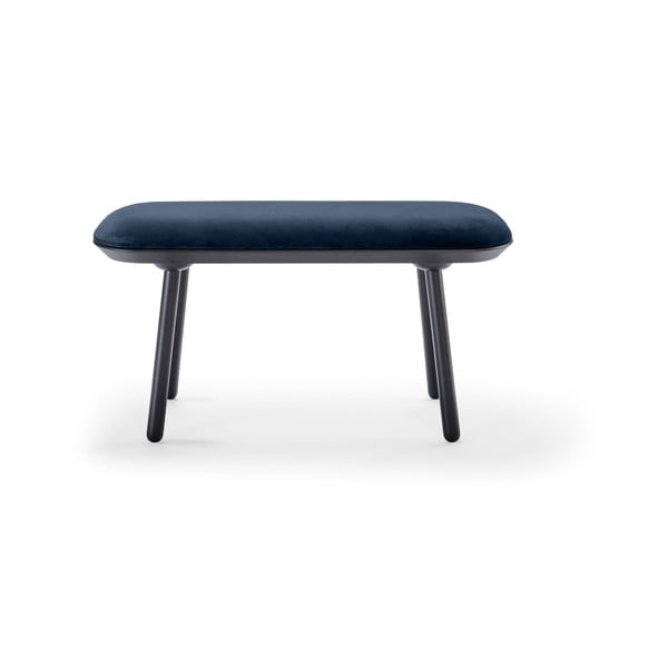 Modro-čierna zamatová lavica EMKO Naïve, 100 cm-image-2