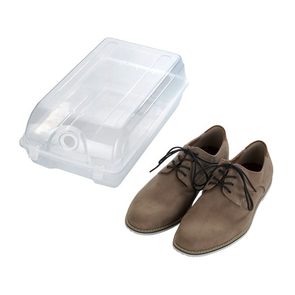 Transparentný úložný box na topánky Wenko Smart, šírka 21 cm