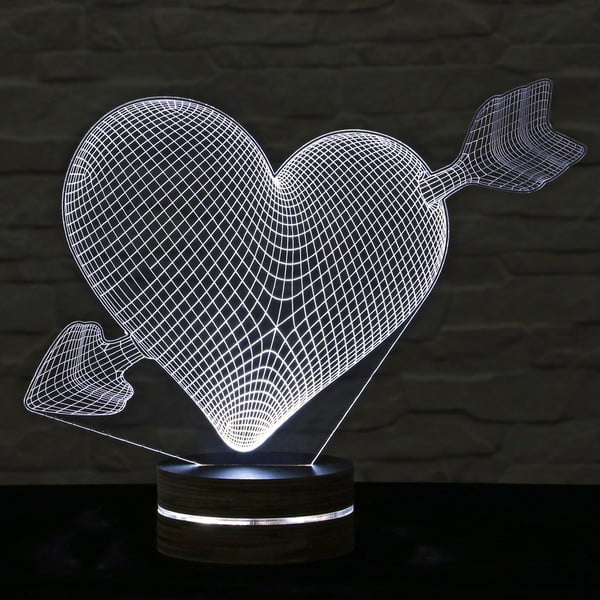 3D stolová lampa My Heart