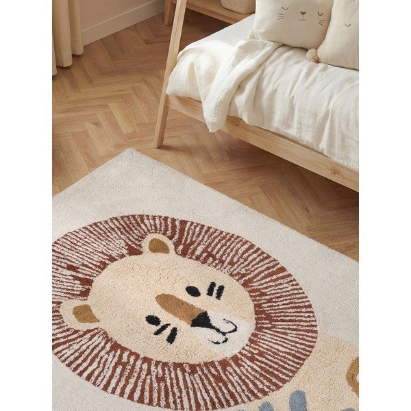 Krémovobiely prateľný/ručne tkaný bavlnený detský koberec 140x200 cm Snuggle Leander – Hanse Home-image-2