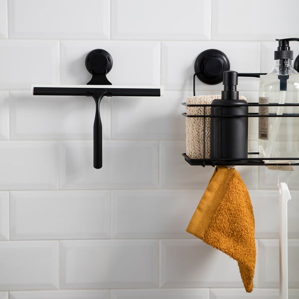 Čierna samodržiaca nástenná stierka na sklo s držiakom Compactor Bestlock Black Double Hook Squeegee-image-1