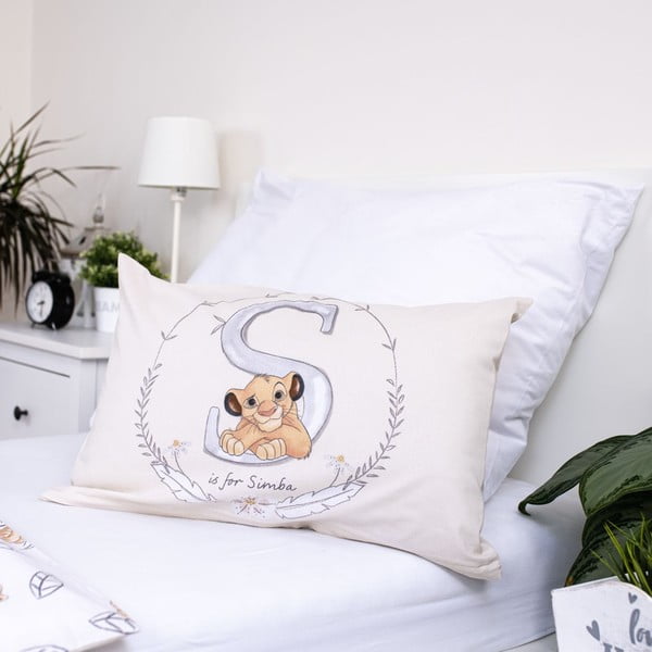 Svetložlté bavlnené detské obliečky do postieľky 100x135 cm Lion King "Best Friends" – Jerry Fabrics-image-1