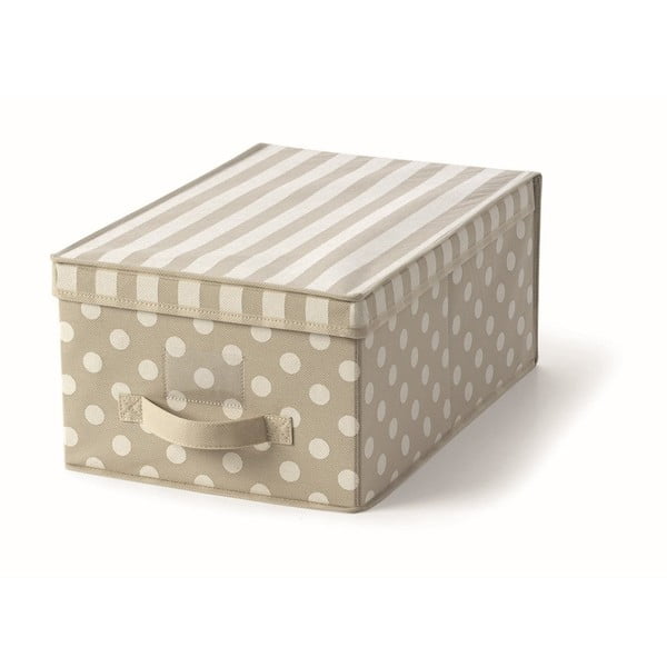 Béžový uložný box s vrchnákom Cosatto Trend, 30 × 45 cm