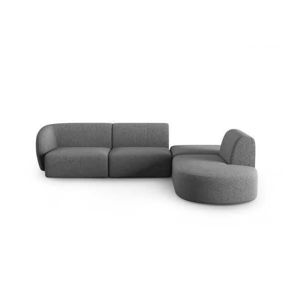 Sivá ženilková rohová pohovka (pravý roh/do L) Paolo – Milo Casa