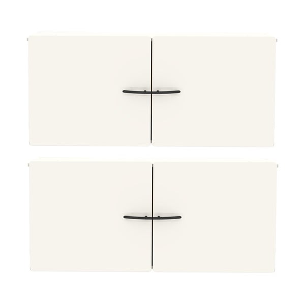 Biely komponent s dvierkami 2 ks 80x36 cm Dakota - Tenzo-image-1