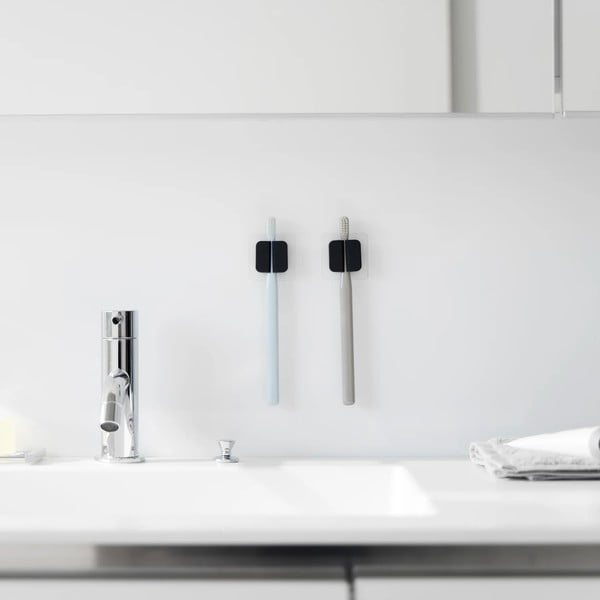 Čierne silikónové multifunkčné držiaky v súprave 2 ks Film Hook – YAMAZAKI-image-1