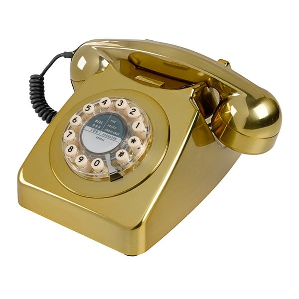 Retro funkčný telefón Serie 746 Brushed Brass