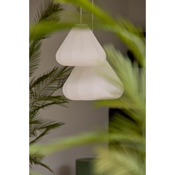 Krémovobiele závesné svietidlo s papierovým tienidlom ø 10 cm Sarella – Light & Living-image-1