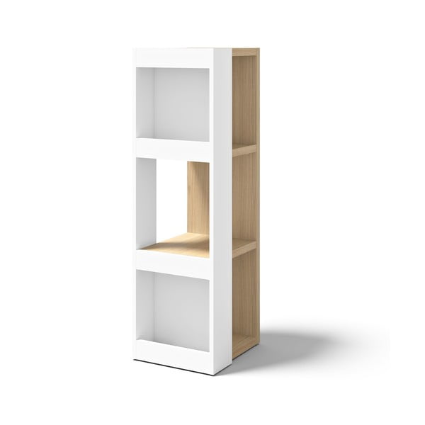 Biela knižnica v dekore duba 40x114 cm Ella - TemaHome-image-1