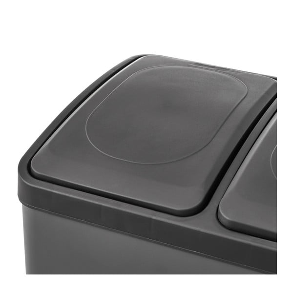 Pedálový odpadkový kôš na triedený odpad z nerezovej ocele 40 l Litros – Casa Selección-image-4