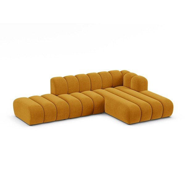 Žltá rohová pohovka (pravý roh) Lupine – Micadoni Home-image-1