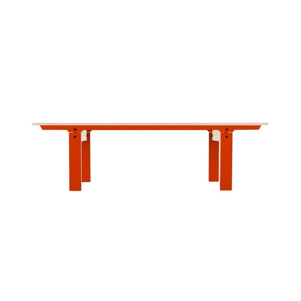 Oranžová lavica na sedenie rform Slim 04, dĺžka 165 cm