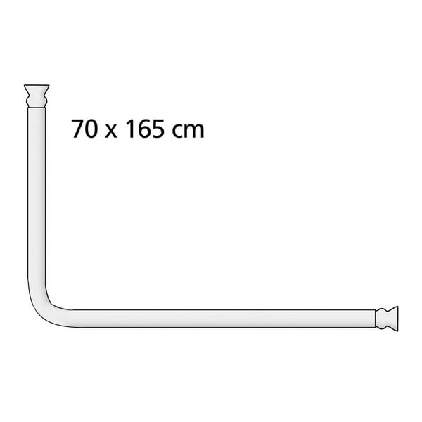 Čierna univerzálna rohová tyč na sprchové závesy, Wenko ø 2 cm-image-3