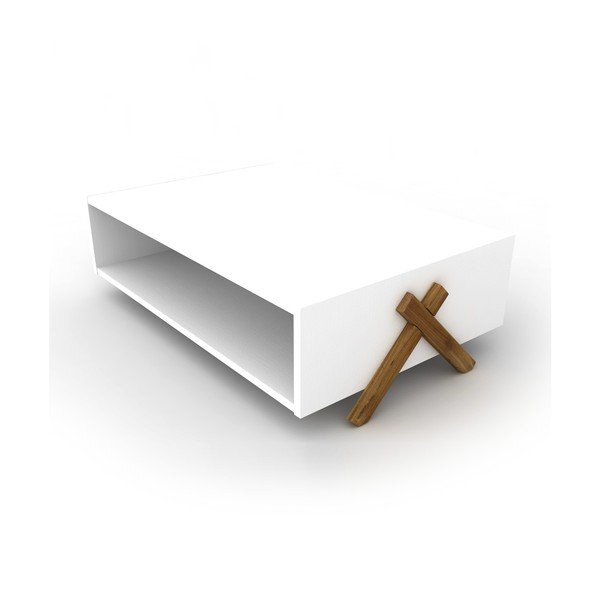 Biely konferenčný stolík Rafevi Kipp