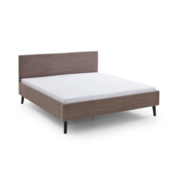 Hnedá čalúnená dvojlôžková posteľ 180x200 cm Avola – Meise Möbel
