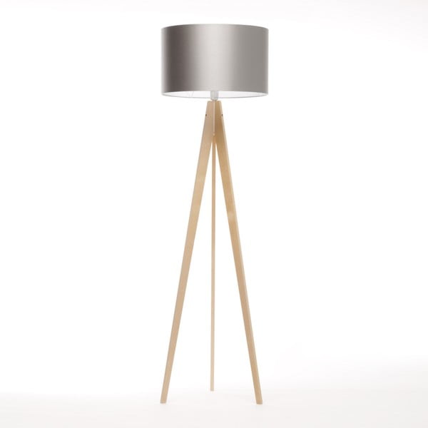 Strieborná stojacia lampa 4room Artist, breza, 150 cm