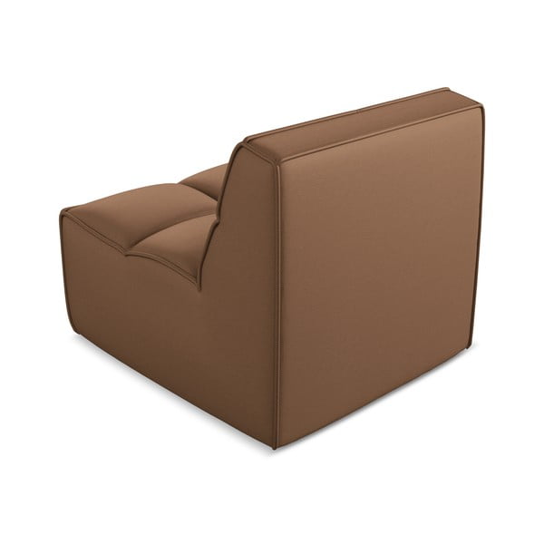 Hnedý modul pohovky z imitácie kože Kalai – Makamii-image-2